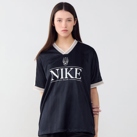 NIKE JERSEY VNECK BLACK/GREY WOMEN