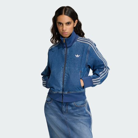 ADIDAS ORIGINALS VESTE DE SURV&Ecirc;TEMENT DENIM FIREBIRD Blue Denim FEMME