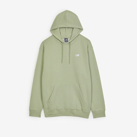NEW BALANCE HOODIE SMALL LOGO VERT/BLANC HOMME