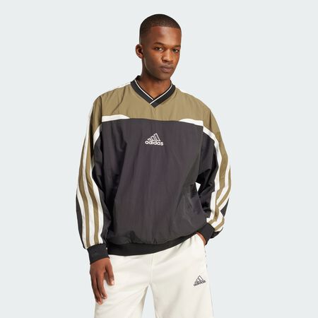 ADIDAS ORIGINALS Haut Cutline Pullover Black / Olive Strata HOMME