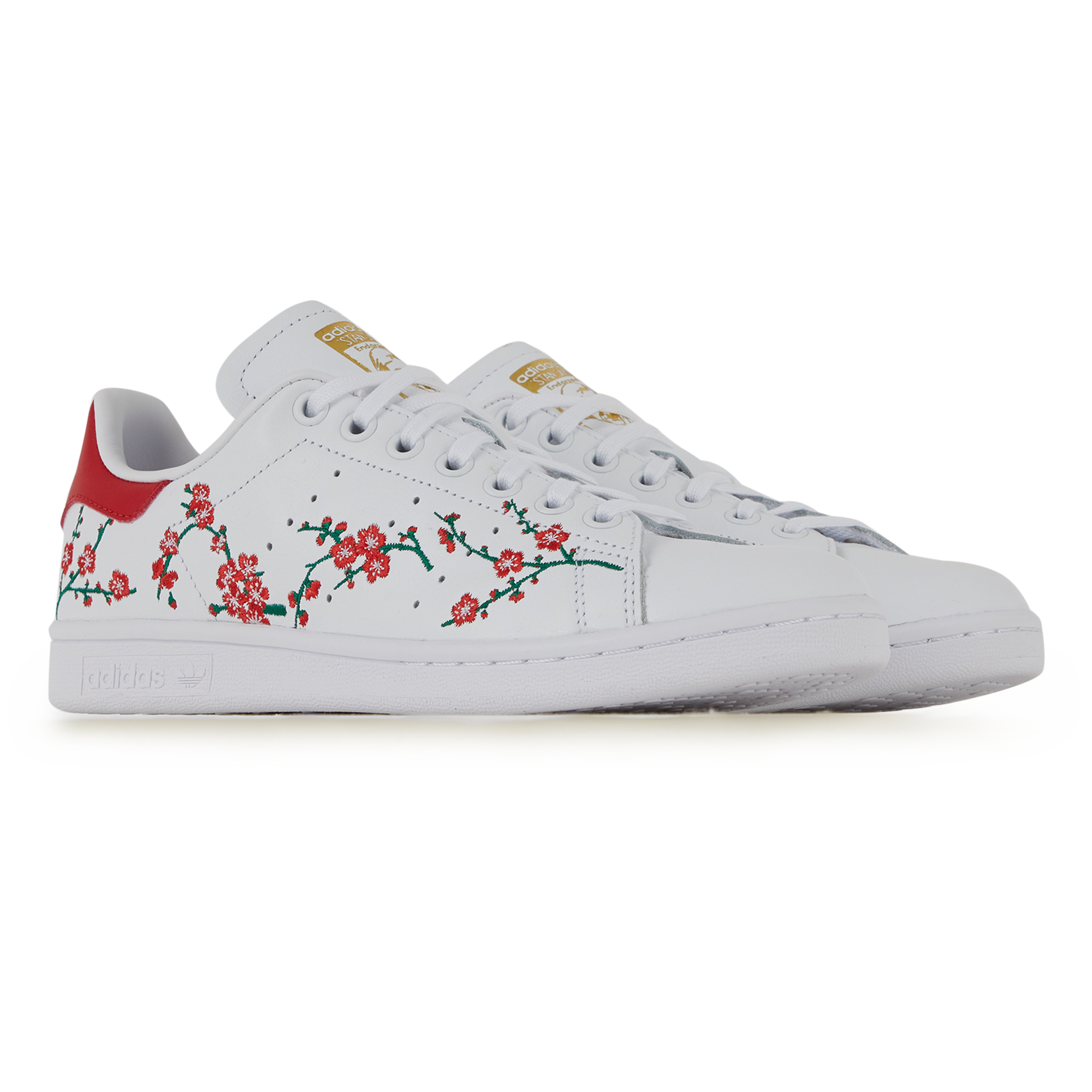 stan smith fleur rouge