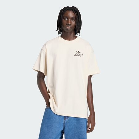 ADIDAS ORIGINALS Vintage Records Graphic T-shirt Wonder White MEN