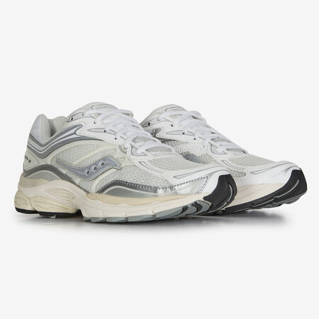 SAUCONY PROGRID OMNI 9 SUEDE BLANC/ARGENT HOMME