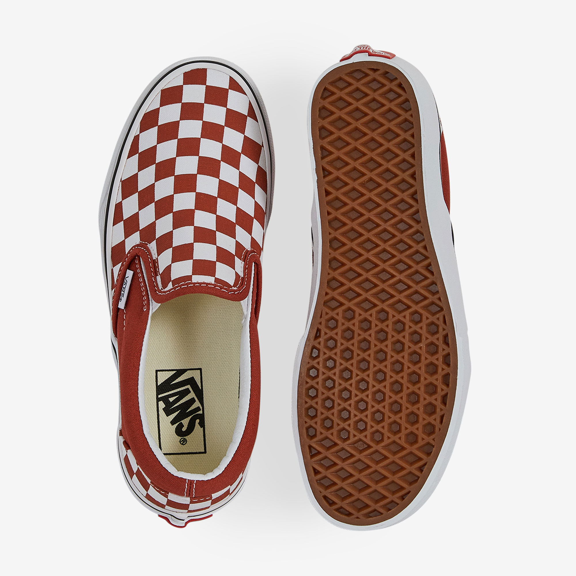vans slip on plateforme damier
