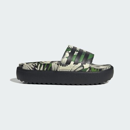 ADIDAS SPORTSWEAR Adilette Platform Slides Crew Green / Core Black / Core Black WOMEN