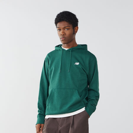 NEW BALANCE HOODIE SMALL LOGO GREEN/WHITE MEN