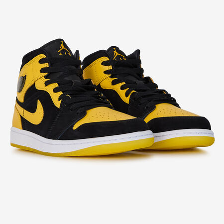 JORDAN AIR JORDAN 1 MID NOIR/JAUNE HOMME