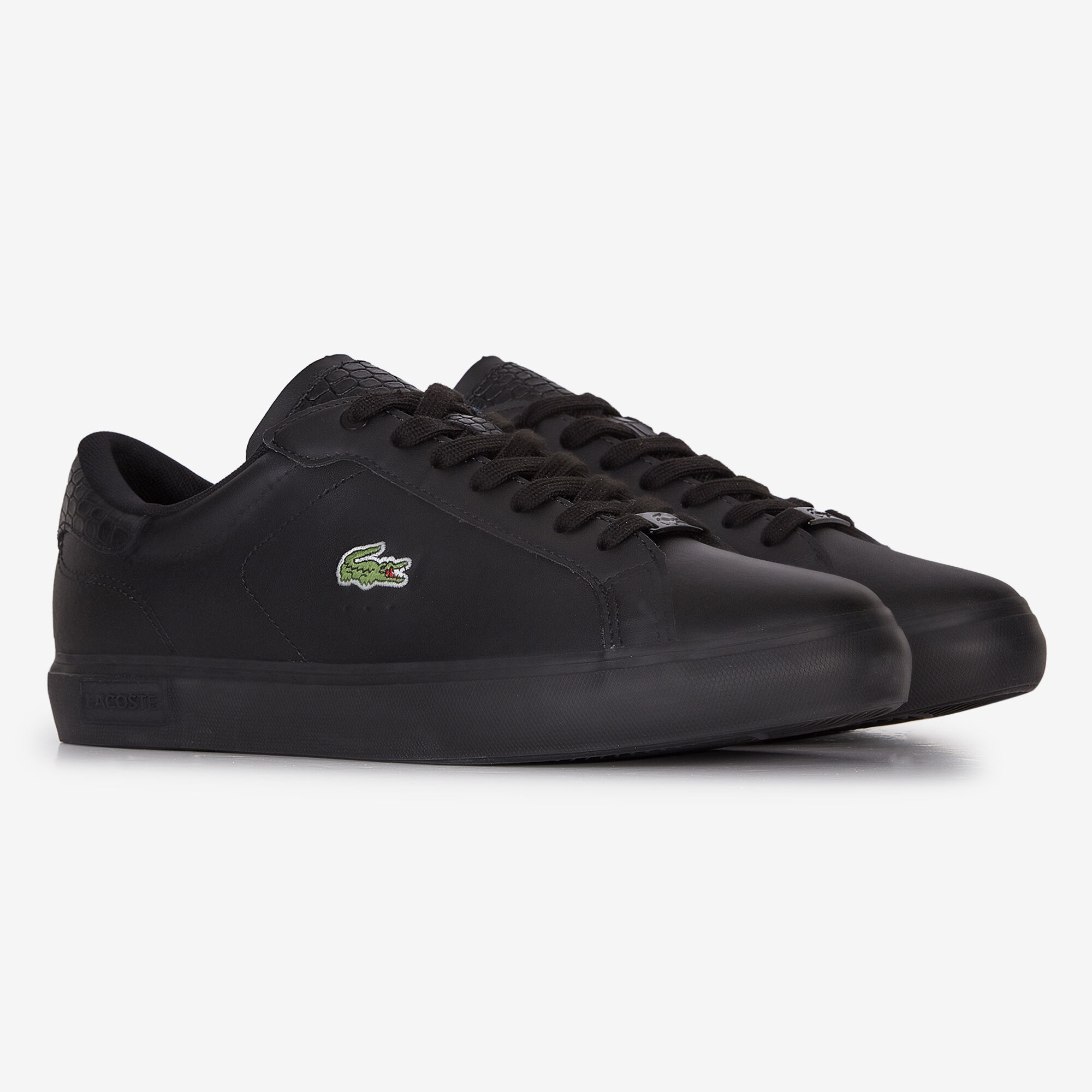 LACOSTE POWERCOURT SNEAKERS HOMME NOIR LACETS Courir