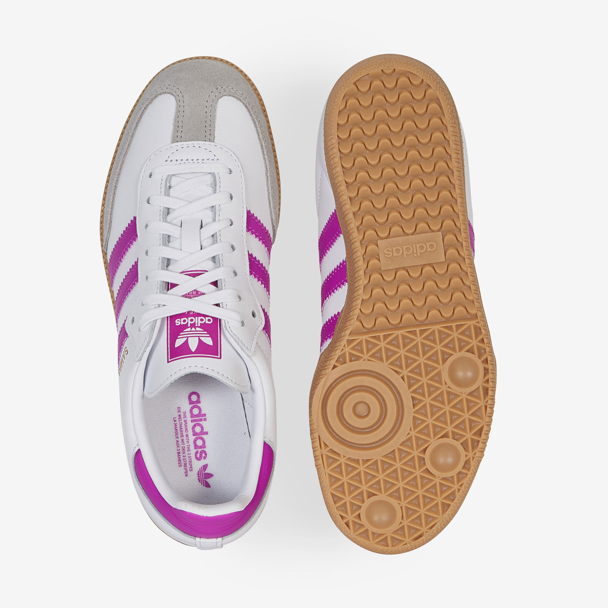 ADIDAS ORIGINALS SAMBA OG BLANC VIOLET SNEAKERS ENFANT LACETS Courir