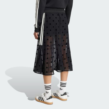 ADIDAS ORIGINALS JUPE SHEER POLKA DOTS Black FEMME