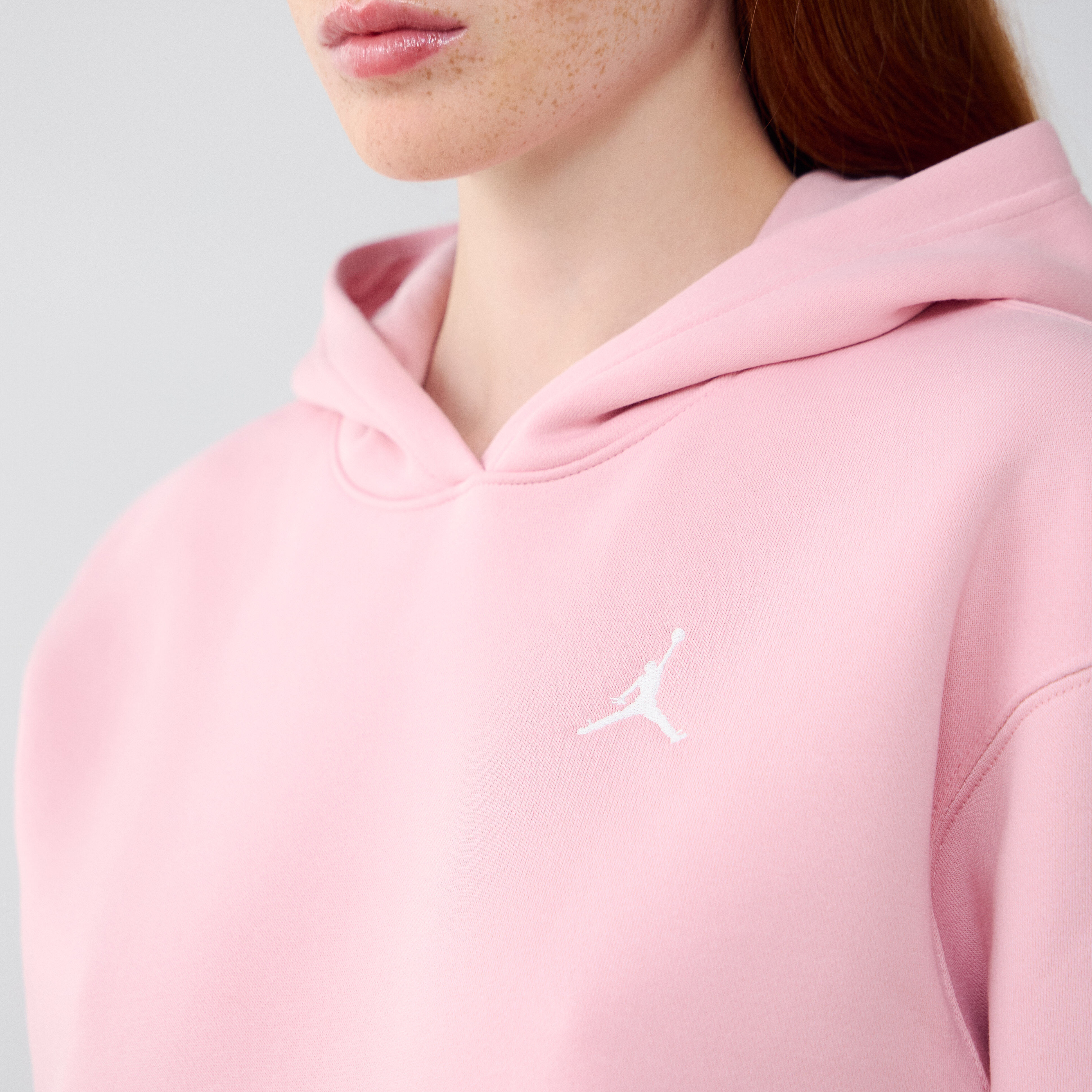 Hoodie Oversize Brooklyn  Rose/blanc