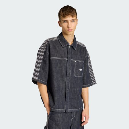 ADIDAS ORIGINALS CHEMISE DE TRAVAIL &Agrave; MANCHES COURTES DENIM ORIGINALS Indigo Denim HOMME