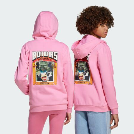 ADIDAS ORIGINALS adidas Originals x Minecraft Graphic Hoodie Bliss Pink JUNIOR