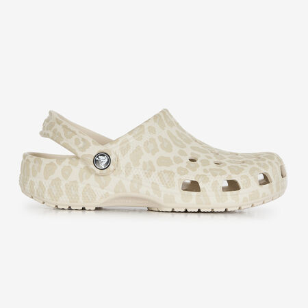CLASSIC CLOG LEOPARD : WHITE/BEIGE