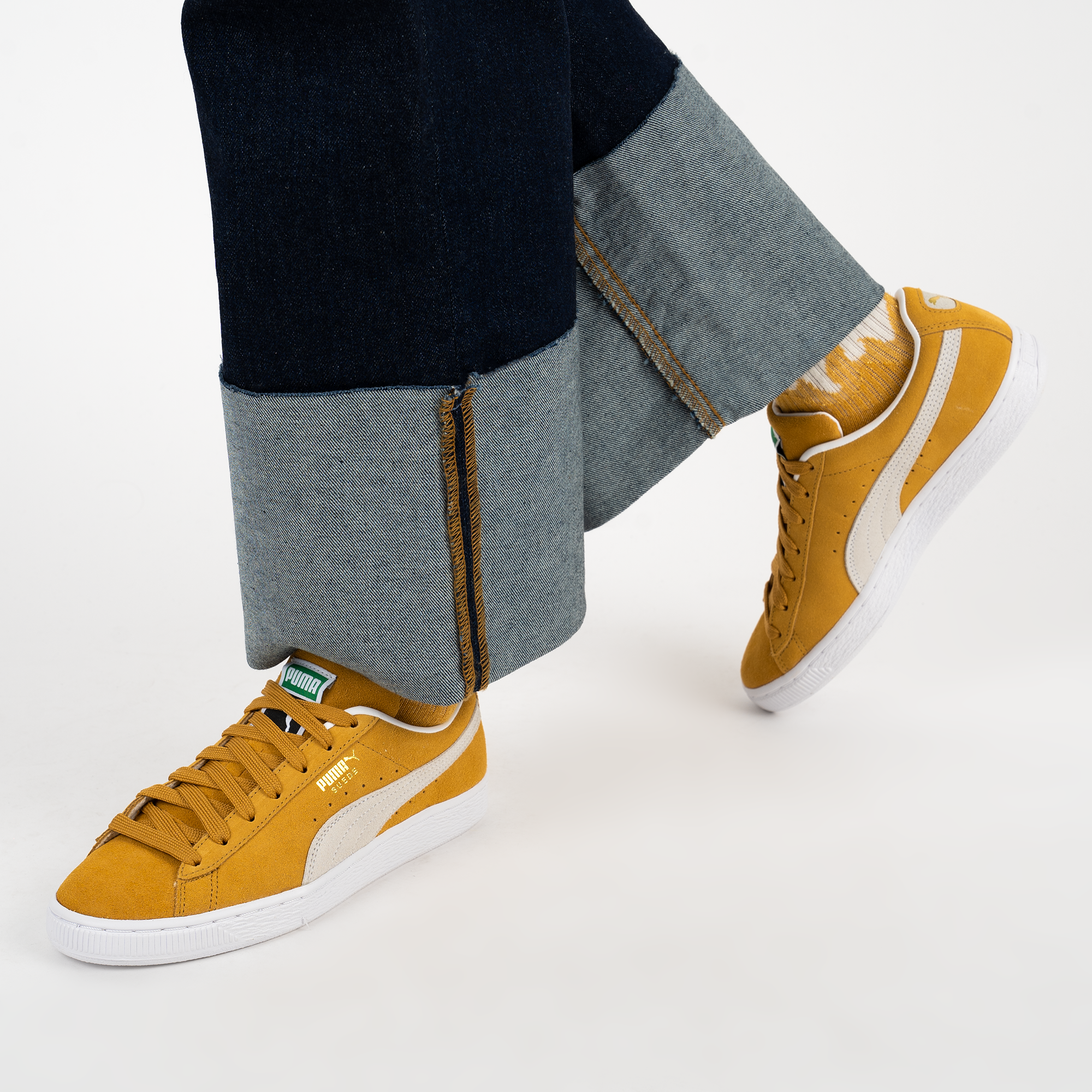 puma suede gris jaune