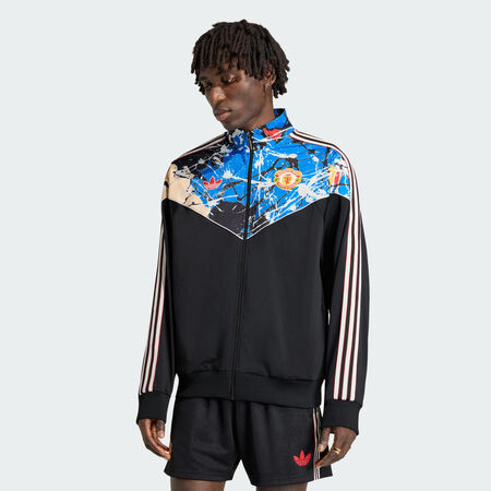 ADIDAS PERFORMANCE Veste de surv&ecirc;tement Manchester United Stone Roses Black / Multicolor HOMME