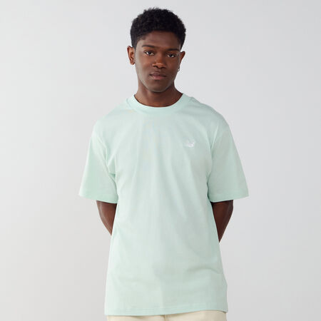 NEW BALANCE TEE SHIRT SMALL LOGO VERT/BLANC HOMME