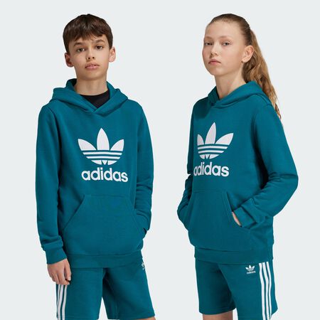 ADIDAS ORIGINALS Sweat-shirt à capuche Trèfle Enfants Legacy Teal JUNIOR