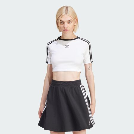 ADIDAS ORIGINALS 3-Stripes Baby Tee White WOMEN