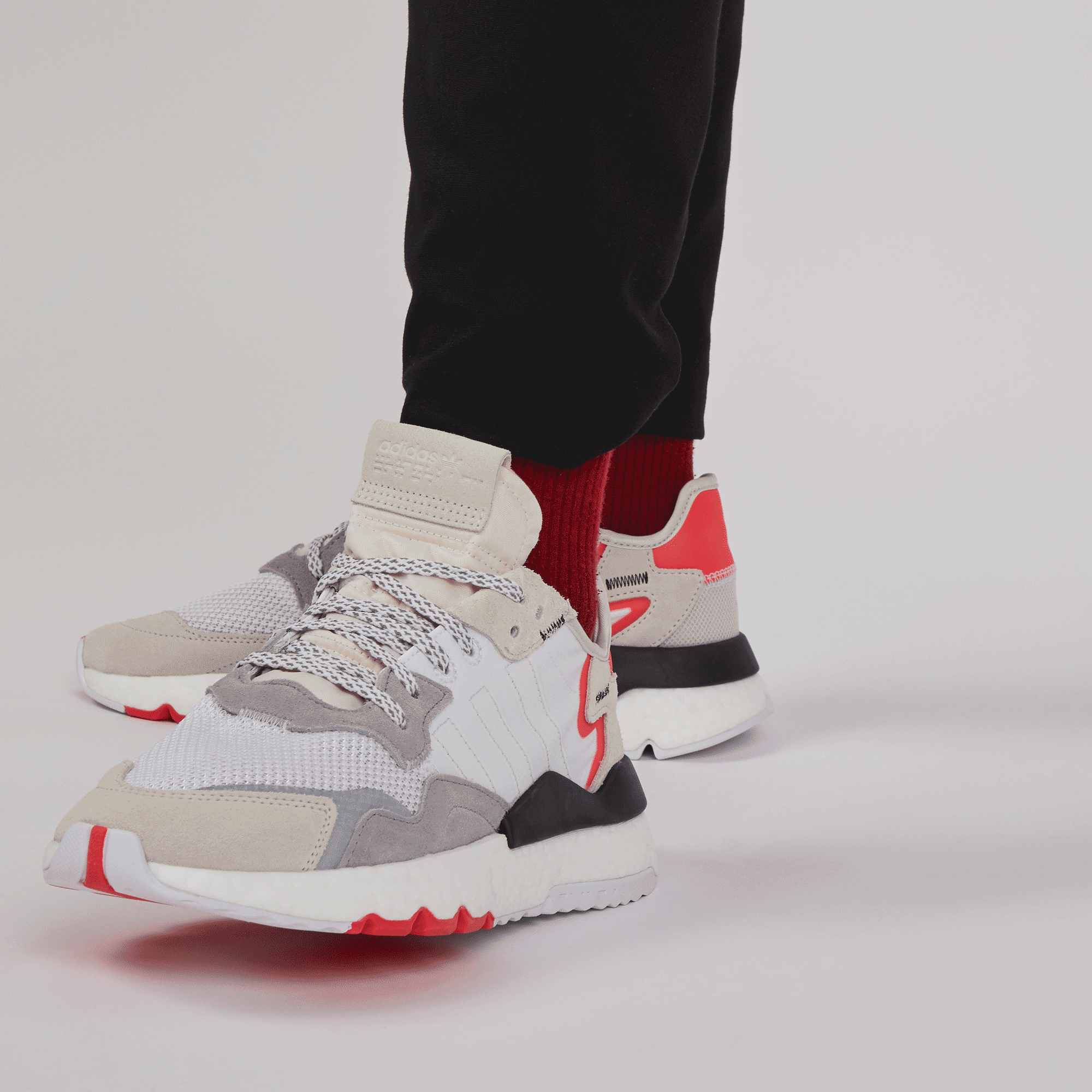adidas nite jogger blanche