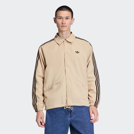 ADIDAS ORIGINALS VESTE DE COACH 3-STRIPES Stone Khaki HOMME