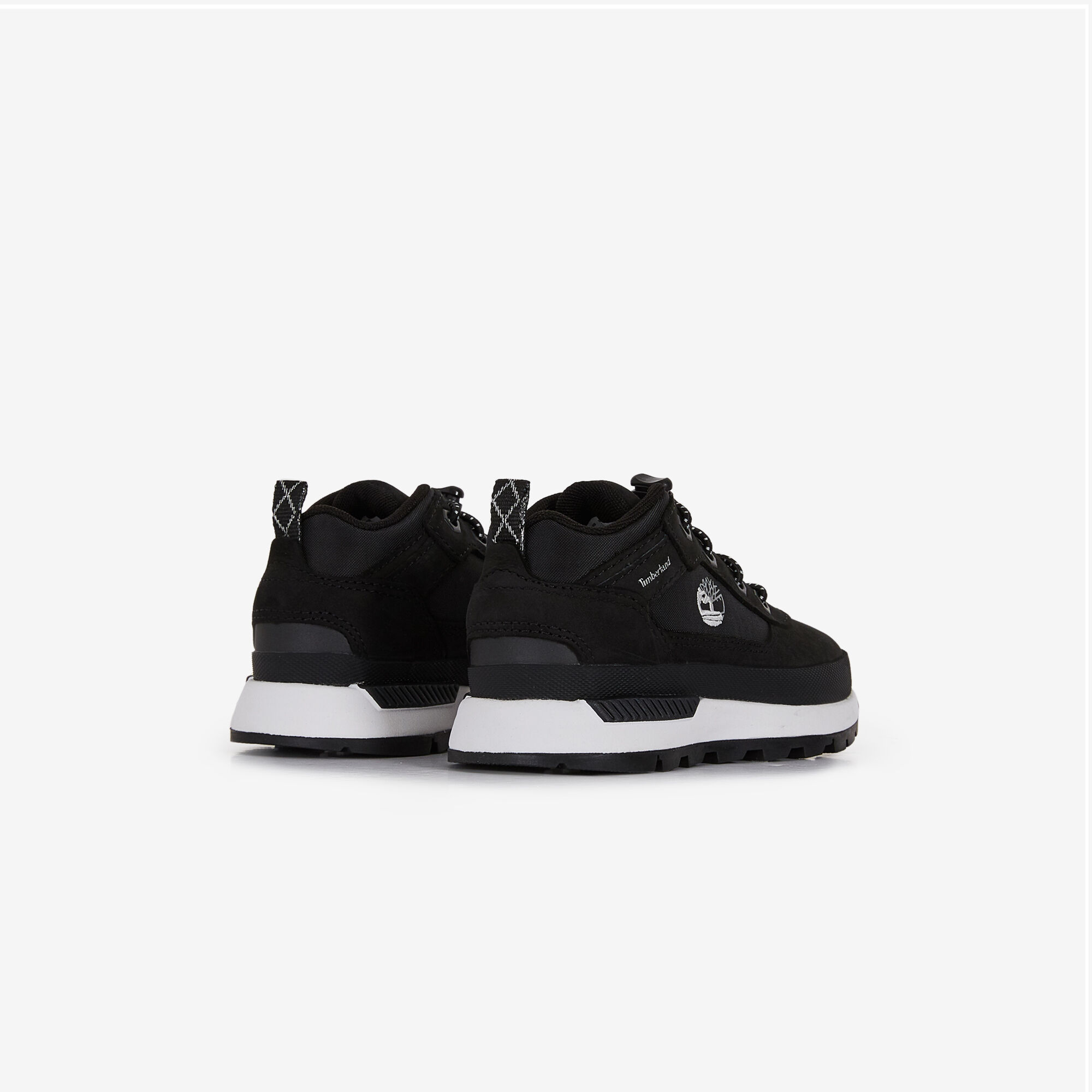 TIMBERLAND FIELD TREKKER LOW SPLIT LOGO NOIR BLANC SNEAKERS ENFANT NOIR BLANC LACETS ELASTIQUES Courir