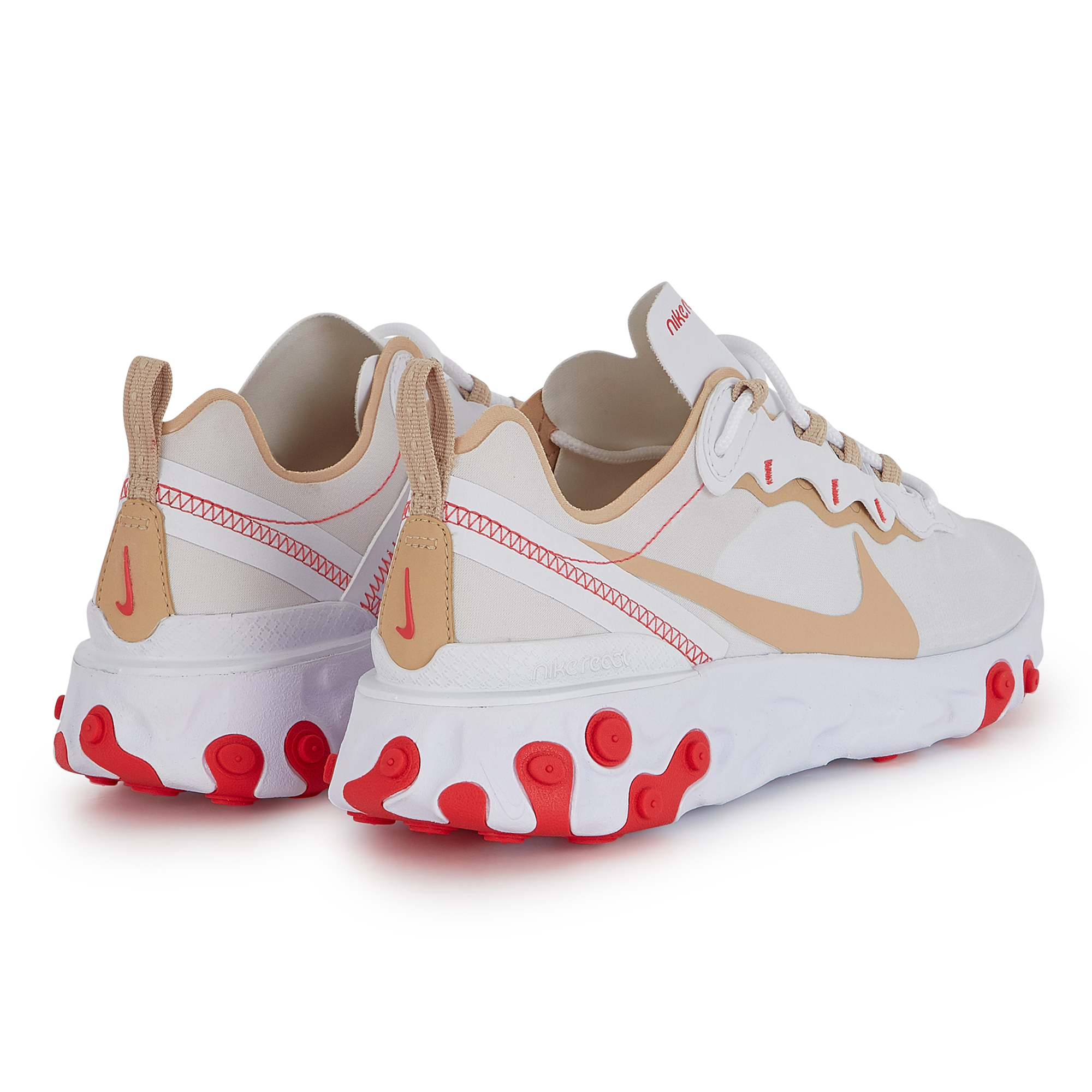nike react element 55 blanche rouge