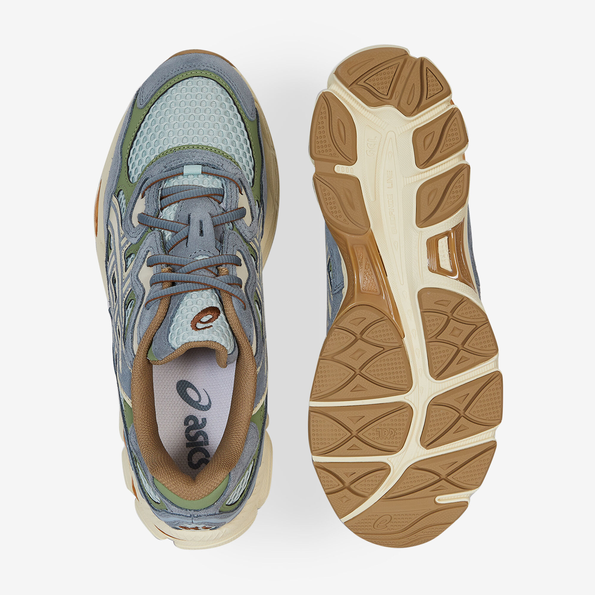 ASICS GEL NYC BLEU BEIGE SNEAKERS HOMME LACETS Courir