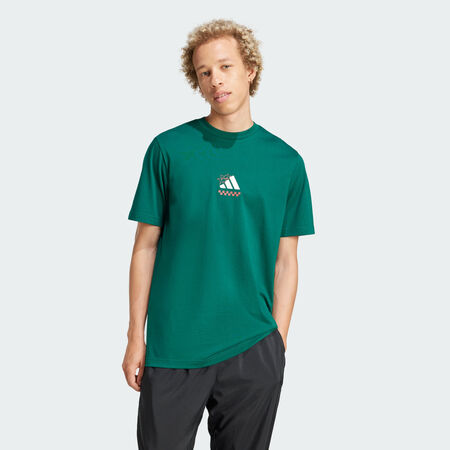 ADIDAS SPORTSWEAR Lounge Pizza Graphic Tee Collegiate Green MEN