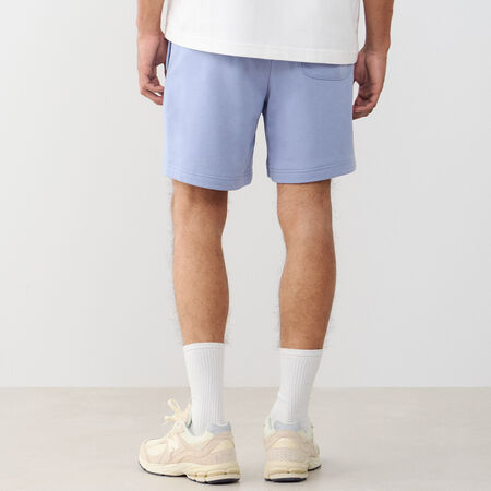 NEW BALANCE SHORT ESSENTIALS SMALL LOGO BLEU/BLANC HOMME
