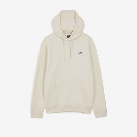 NEW BALANCE HOODIE SMALL LOGO BEIGE MEN