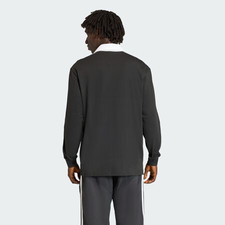 ADIDAS ORIGINALS POLO DE RUGBY À MANCHES LONGUES 3 BANDES Black HOMME