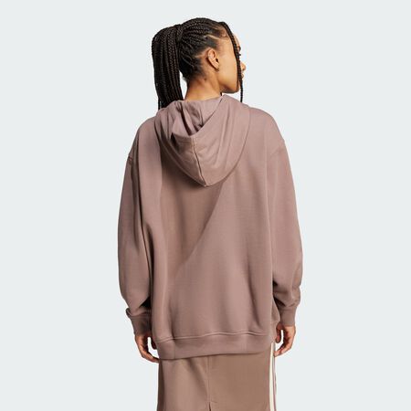 ADIDAS ORIGINALS Essentials Loose French Terry Hoodie Trace Brown WOMEN