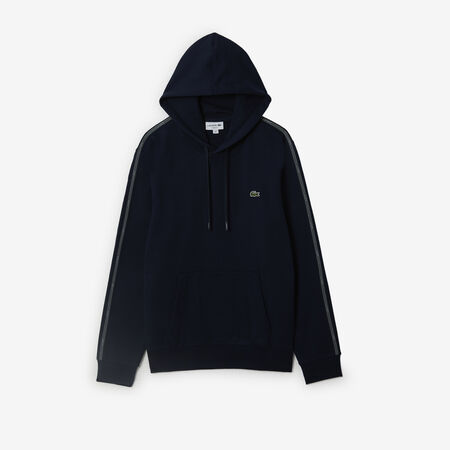 LACOSTE HOODIE CORE TAPE MARINE/VERT HOMME