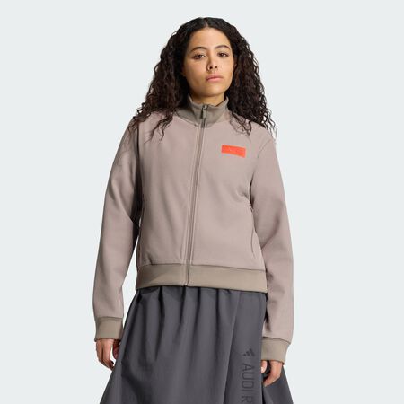 ADIDAS PERFORMANCE AUDI REVOLUT F1 TEAM ELEVATED TRACK TOP Simple Brown / Hi-Res Red WOMEN
