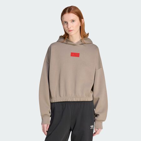 ADIDAS PERFORMANCE SWEAT-SHIRT &Agrave; CAPUCHE AUDI REVOLUT F1 TEAM ELEVATED Simple Brown / Hi-Res Red FEMME