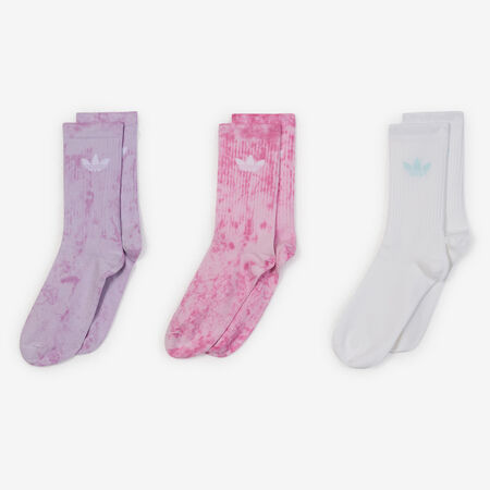 ADIDAS ORIGINALS CHAUSSETTES X3 CREW TIE DYE PINK/WHITE UNISEX