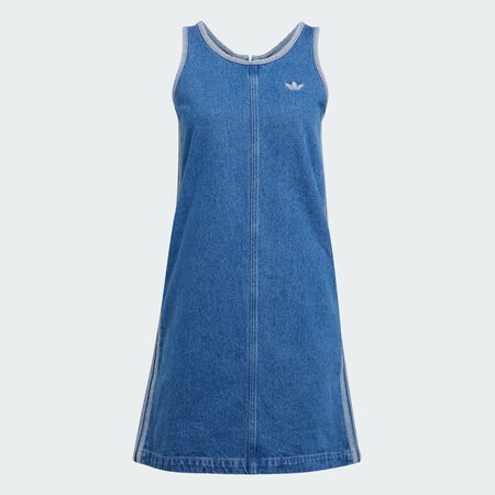 ADIDAS ORIGINALS Adicolor Denim 3-Stripes Tank Dress Indigo Denim WOMEN