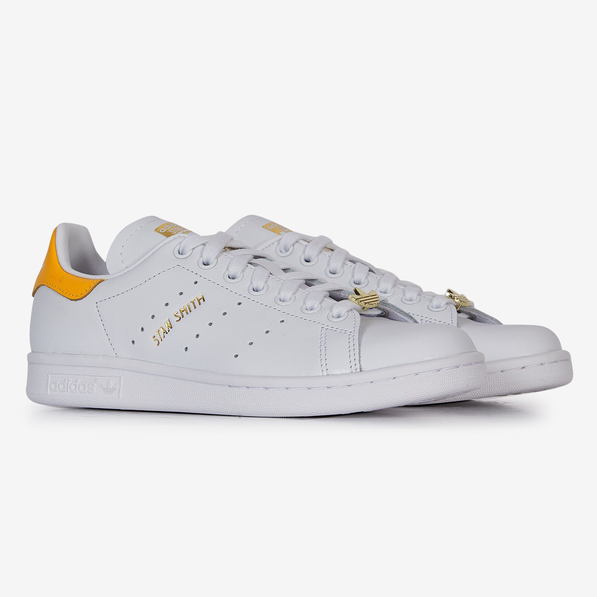 ADIDAS ORIGINALS STAN SMITH SNEAKERS FEMME BLANC JAUNE LACETS Courir