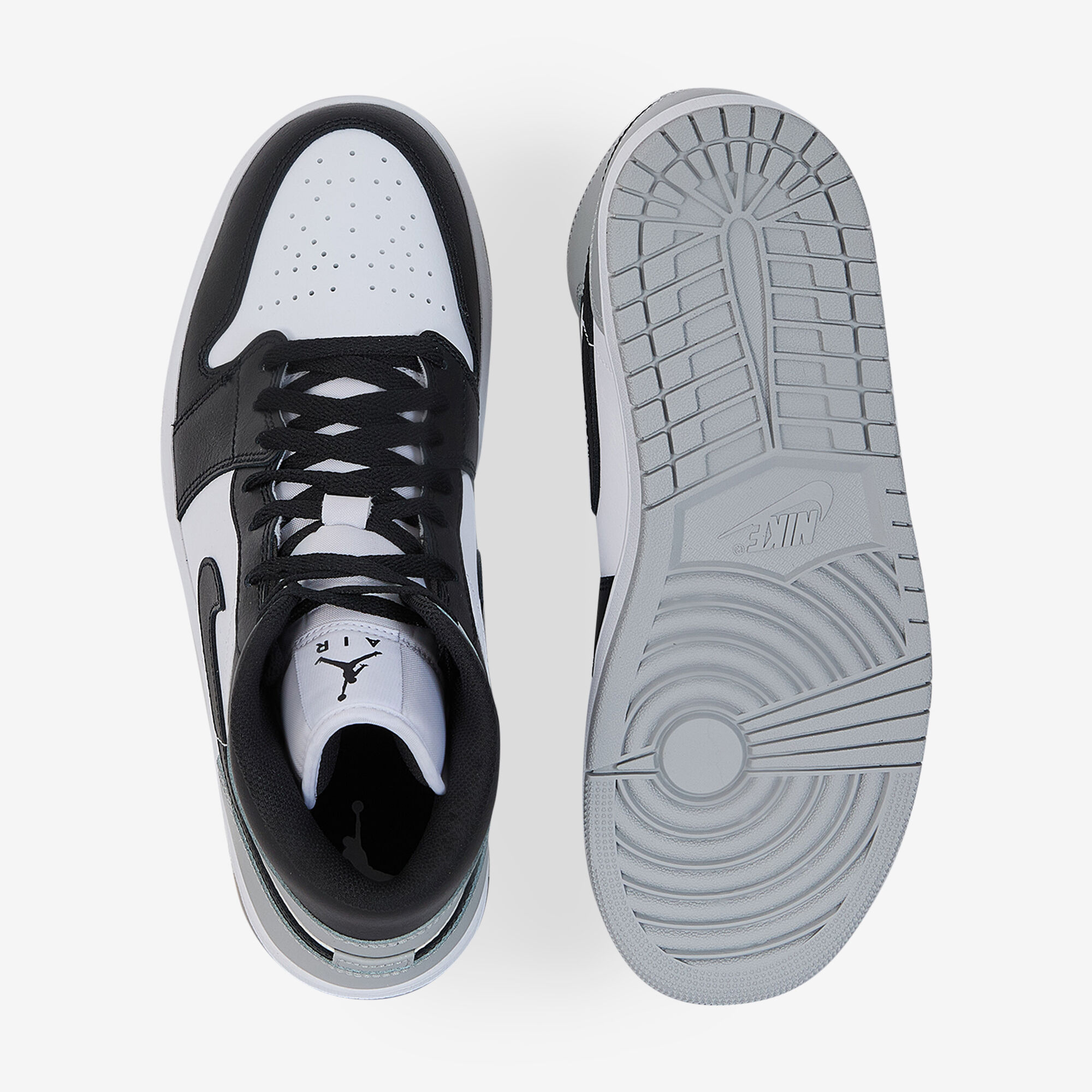 Air Jordan 1 Mid  Blanc/gris