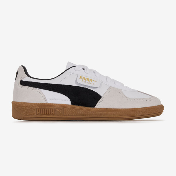 PUMA PALERMO LEATHER SNEAKERS FEMME BLANC/NOIR LACETS