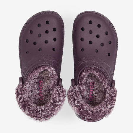 CROCS FLEECE LINED CLOG BURGUNDY WOMEN