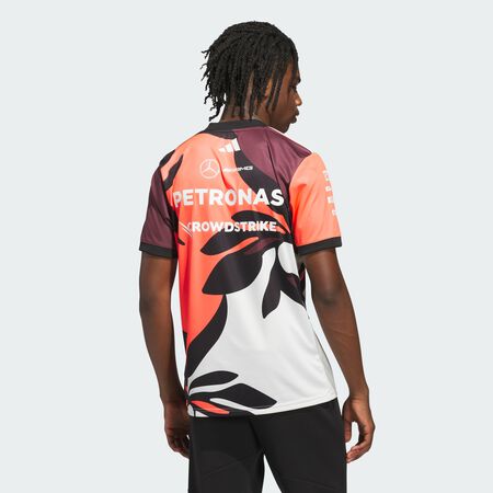 ADIDAS PERFORMANCE Mercedes - AMG Petronas Formula One Team Driver Jersey Replica Summer Pack Aurora Ruby / Turbo / Off White MEN