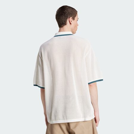 ADIDAS ORIGINALS adidas Originals Button Down Knitted Shirt Wonder White MEN
