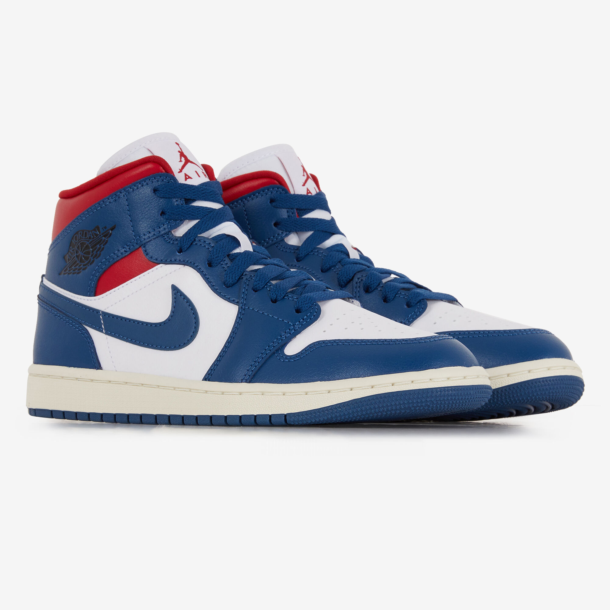 JORDAN AIR JORDAN 1 MID FRENCH BLUE BLUE WHITE SNEAKERS WOMEN