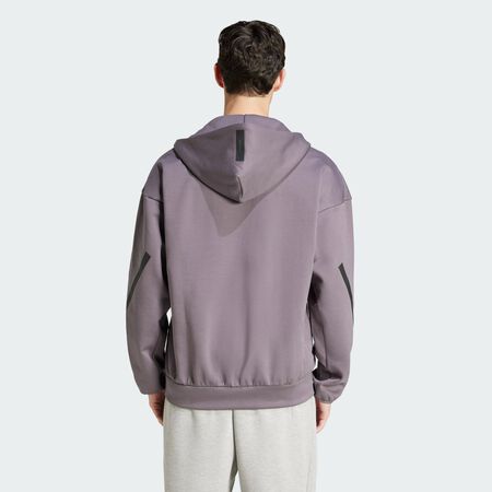 ADIDAS ORIGINALS Nouvelle veste de survêtement à capuche entièrement zippée Z.N.E. Grey Strata HOMME
