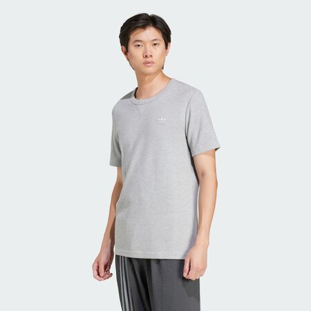 ADIDAS ORIGINALS T-shirt gaufré Trèfle Essentials Medium Grey Heather HOMME