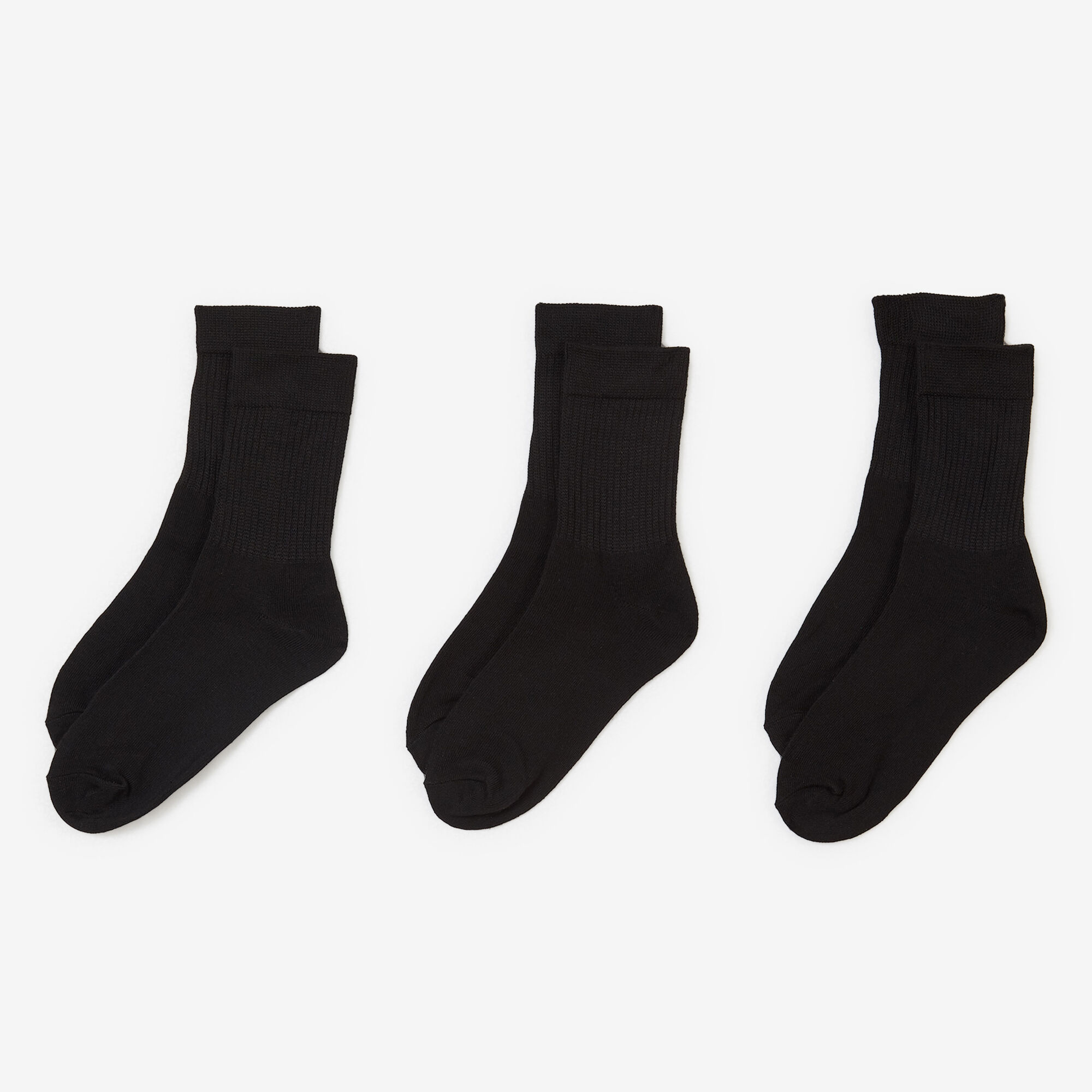 Pack Chaussettes X3 Mid Crew Noir - Enfant -