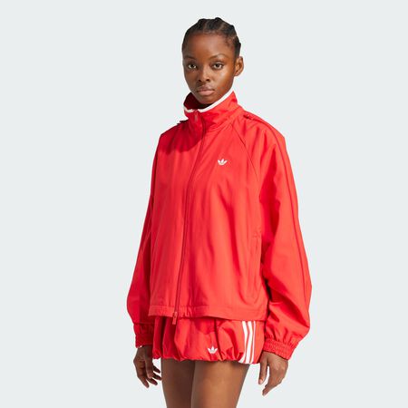 ADIDAS ORIGINALS Adilenium Season 3 Zip Track Top Better Scarlet WOMEN