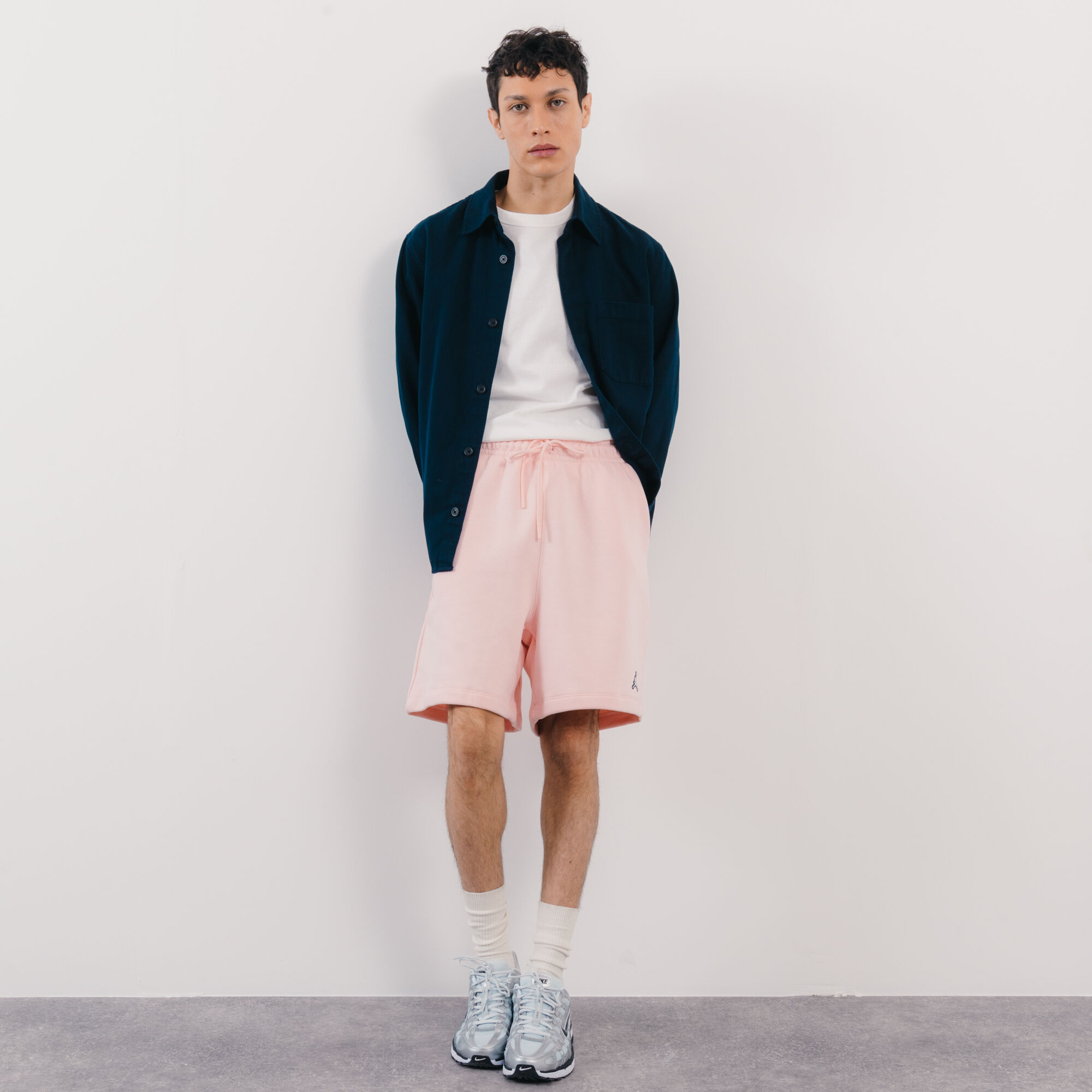 Pink fleece hotsell shorts mens
